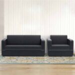 Regal Black Visitor Office Sofa for sale Gallery Image