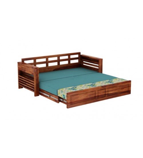 Two Seater Wooden Sofa Cum Bed for sale Gallery Image