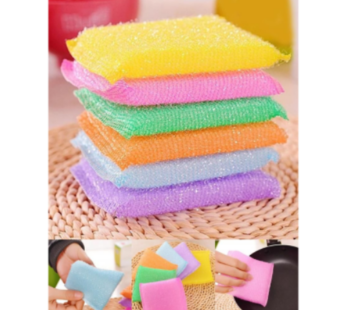 Dish Wash Scrubber – 4Pcs – Assorted Colors